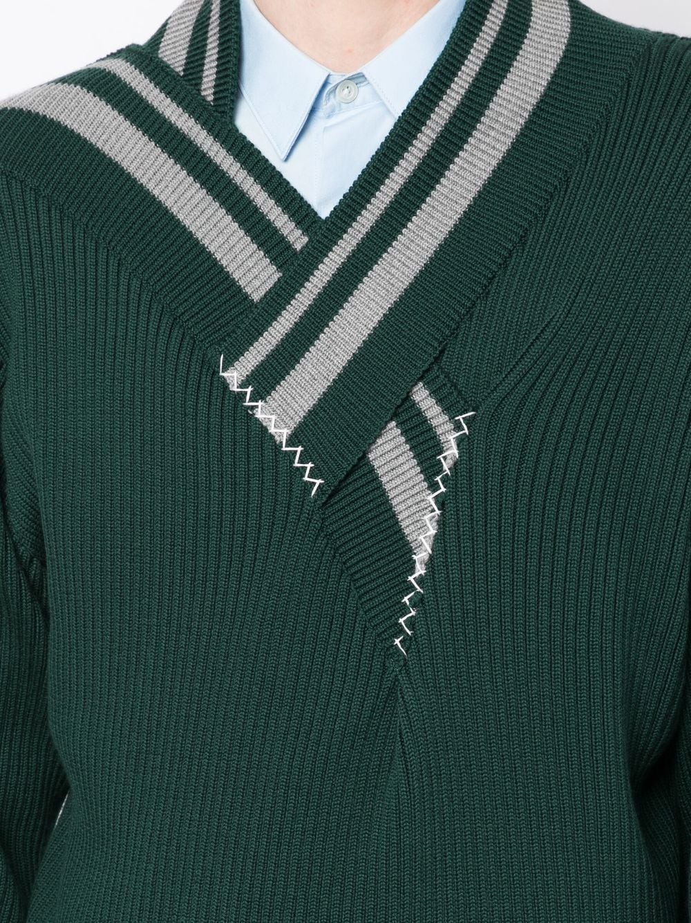 contrast-trimmed wool jumper - 5