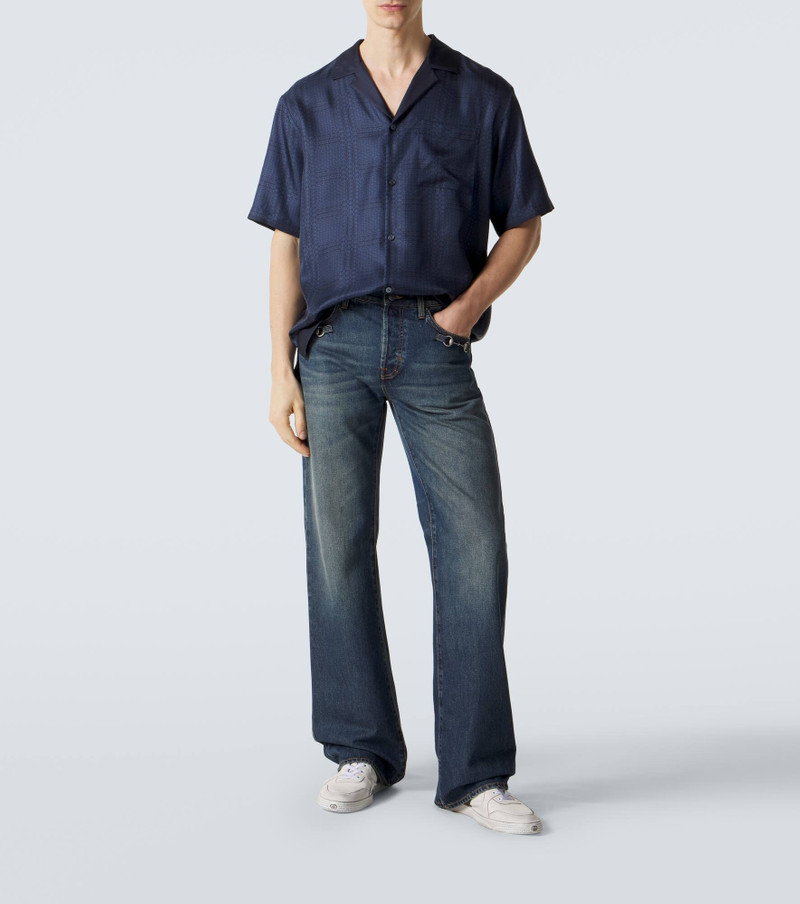 GUCCI Interlocking G silk twill bowling shirt outlook