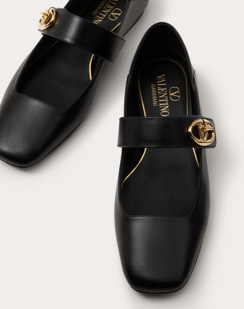 VLOGO LOCKER MARY-JANE BALLERINA IN CALFSKIN 5