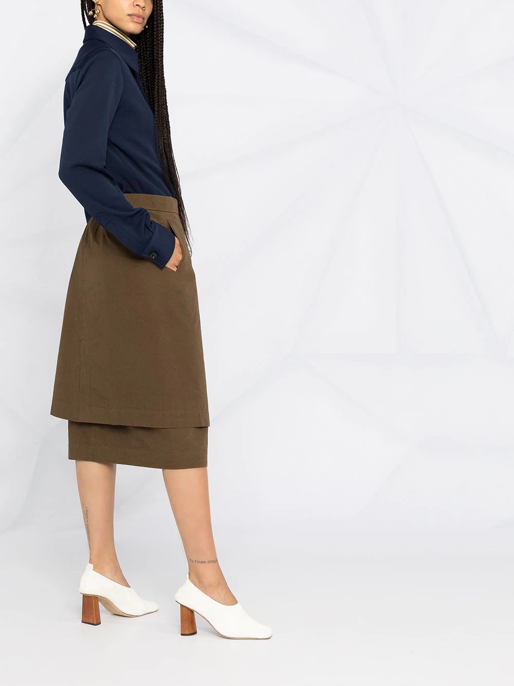 layered A-line skirt - 6