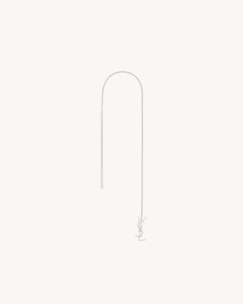 SAINT LAURENT CASSANDRE DROP EARRING IN 18K GREY GOLD outlook