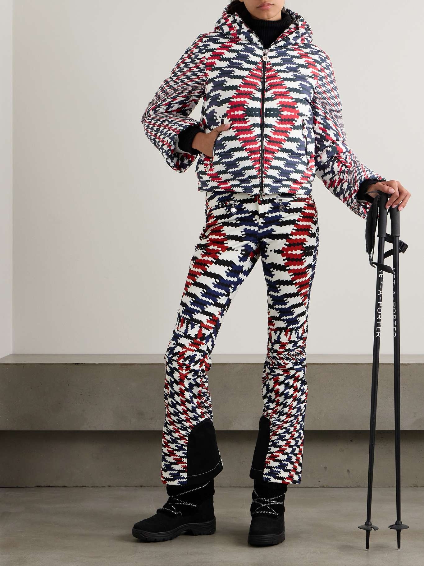 Polar Flare quilted printed down ski jacket - 2