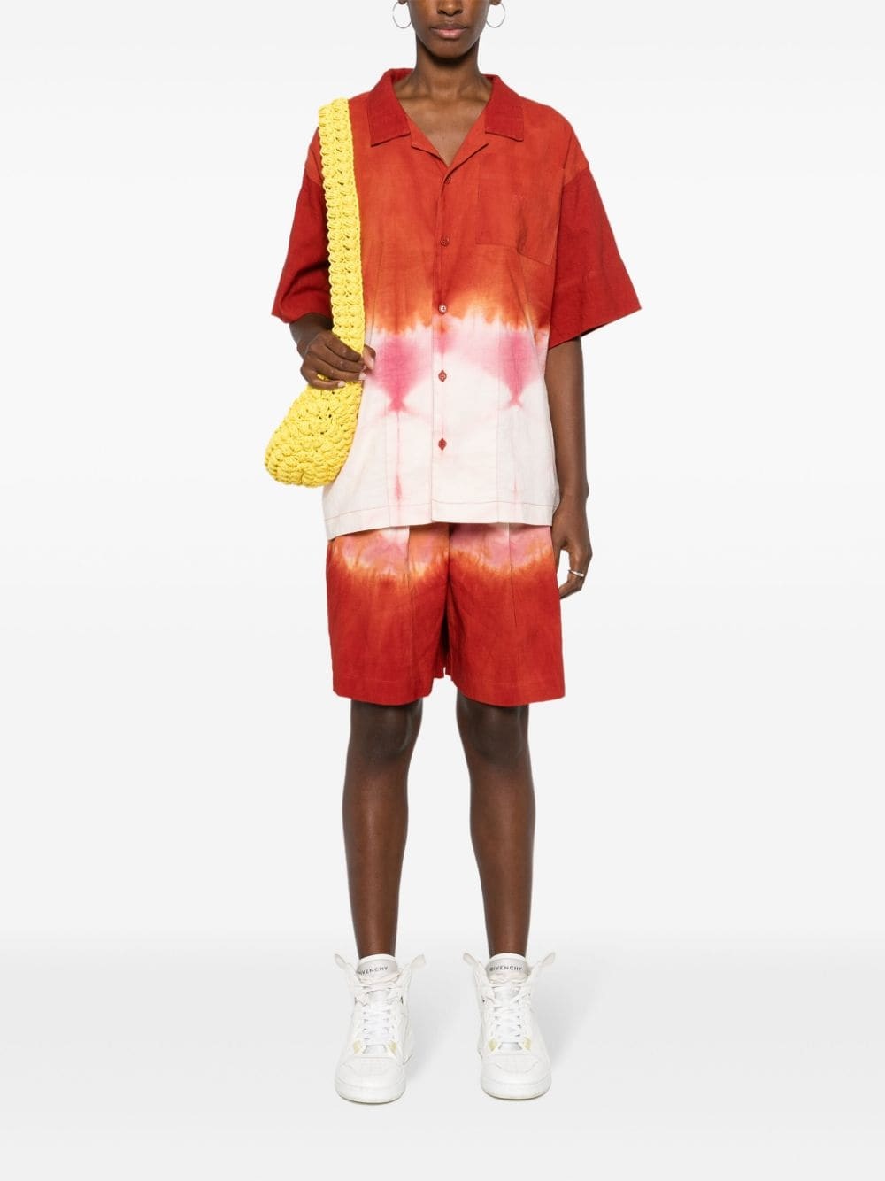 Bridge Grapefruit Clamp-dye shorts - 3