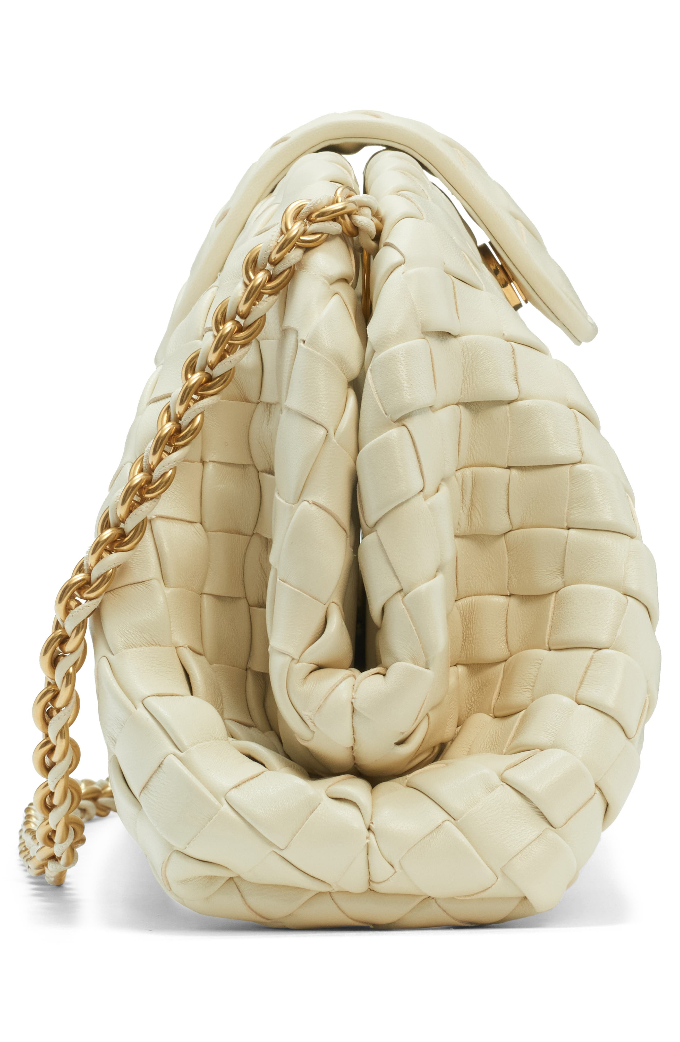 Bottega Veneta The Lauren 1980 Intrecciato Leather Clutch in String/M Brass at Nordstrom - 5