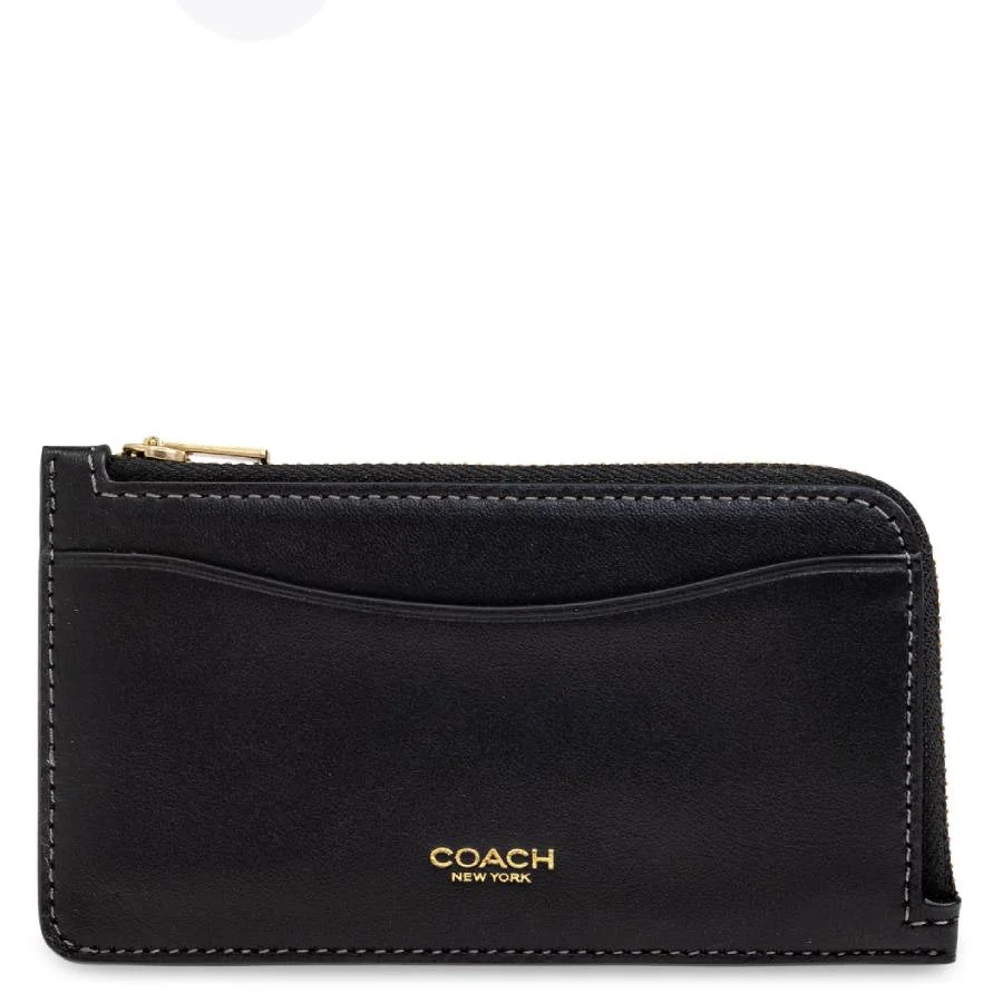 Coach New York Zip Leather Card Case - 1