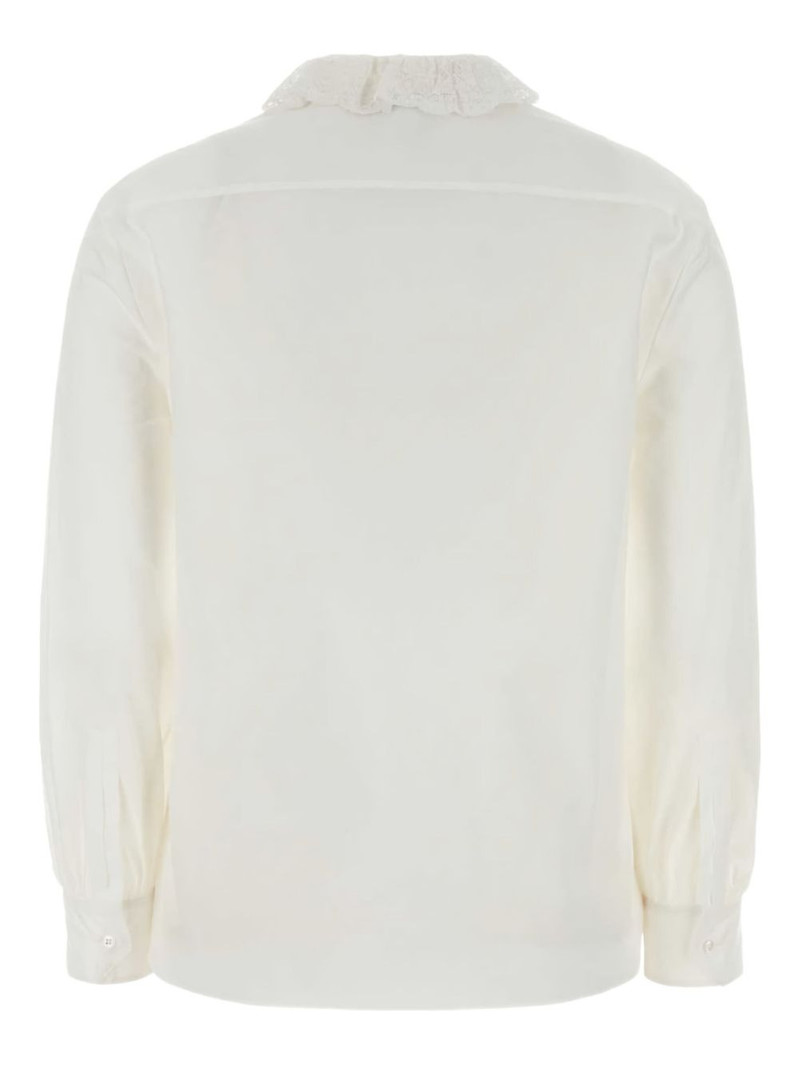 SAINT LAURENT lace-detailing shirt outlook