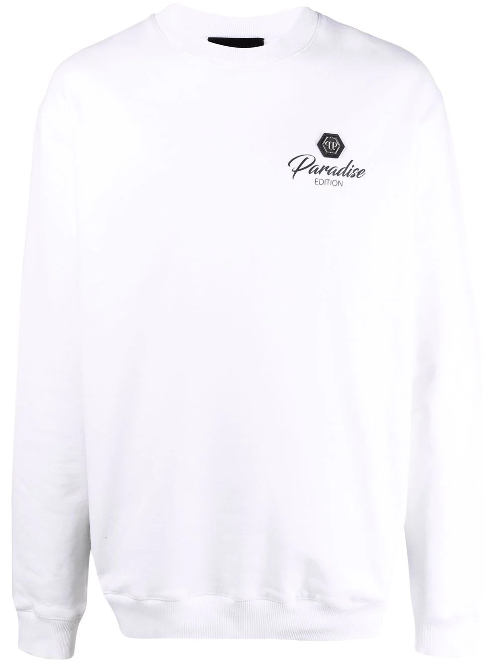 logo-patch long-sleeved sweater - 1