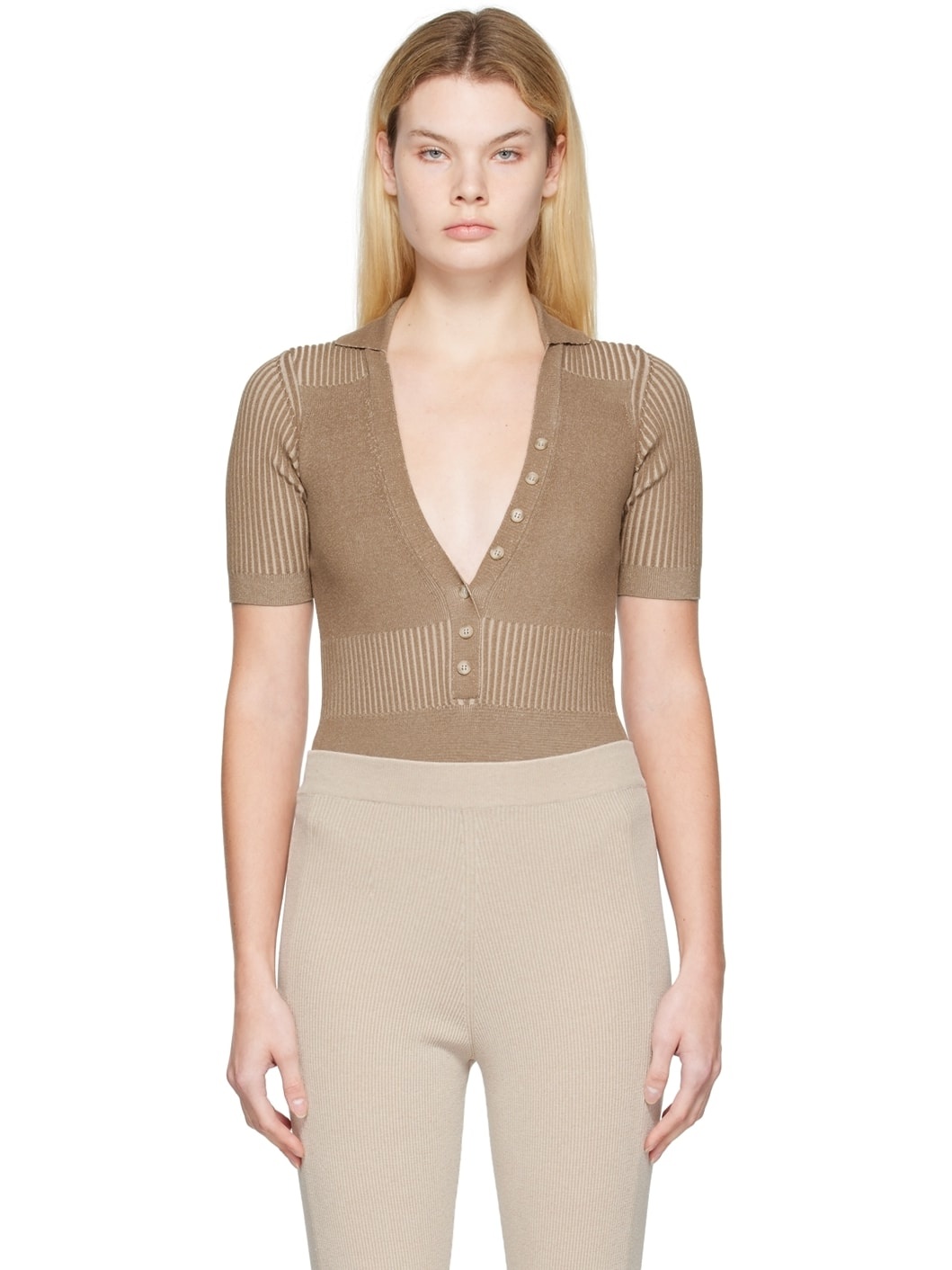 Brown 'Le Body Yauco' Bodysuit - 1