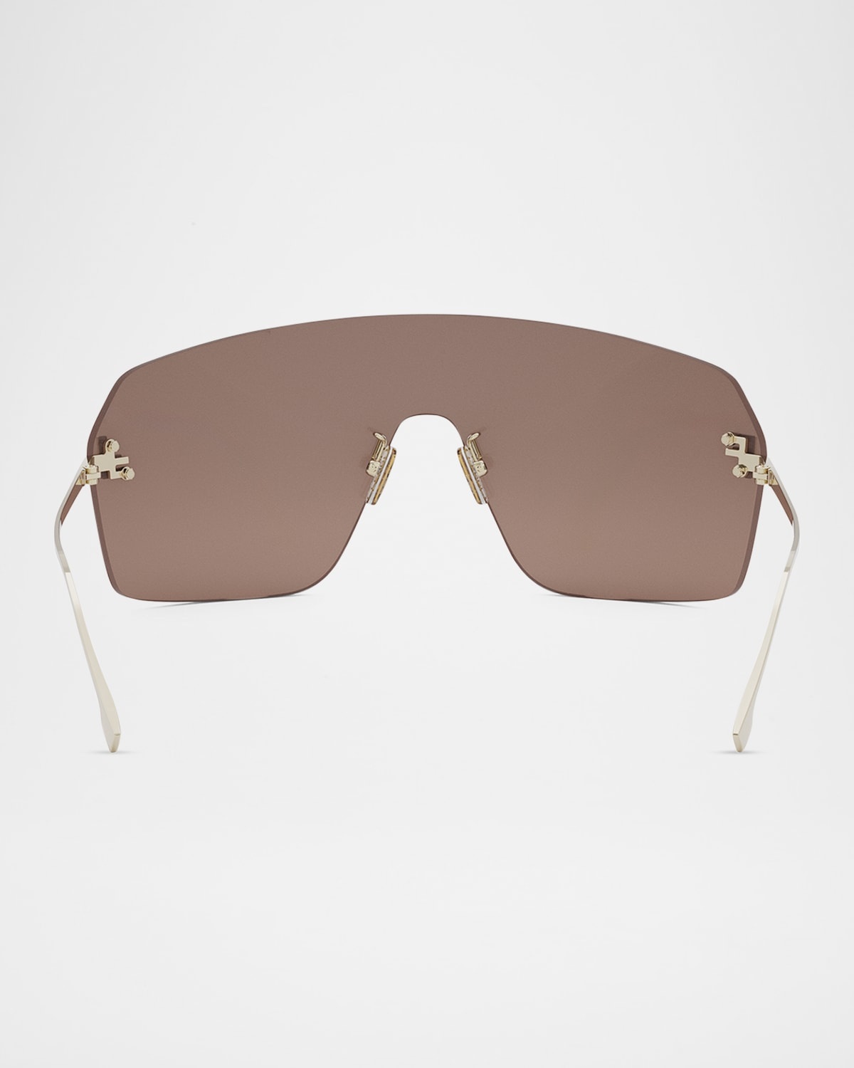 Rimless Metal & Nylon Shield Sunglasses - 5