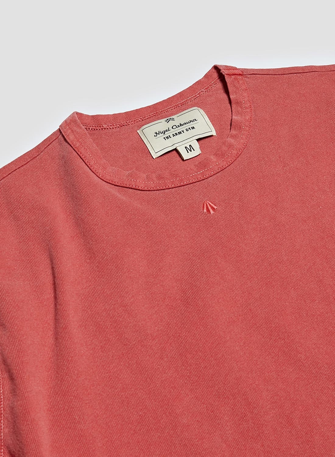 Embroidered Arrow Long Sleeve Tee in Vintage Red - 5