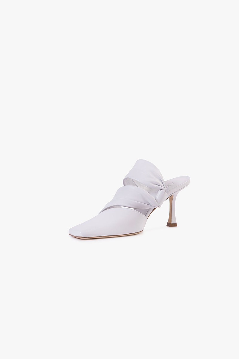 CAROLINE TWISTED STRAP PUMP WHITE 3