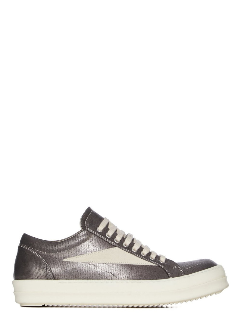 metallic-panel lace-up sneakers 1