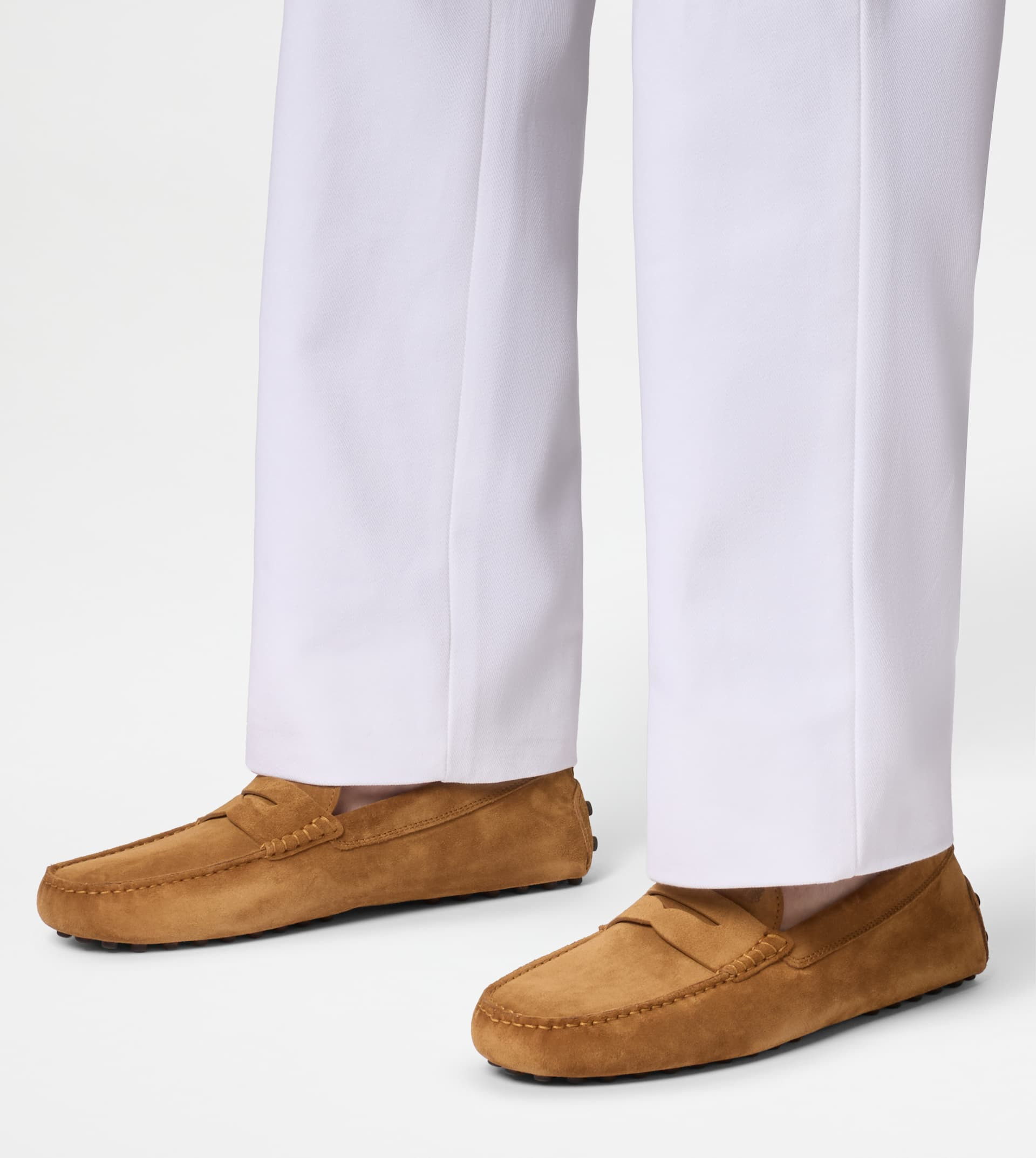 GOMMINO DRIVING SHOES IN SUEDE - BROWN - 8