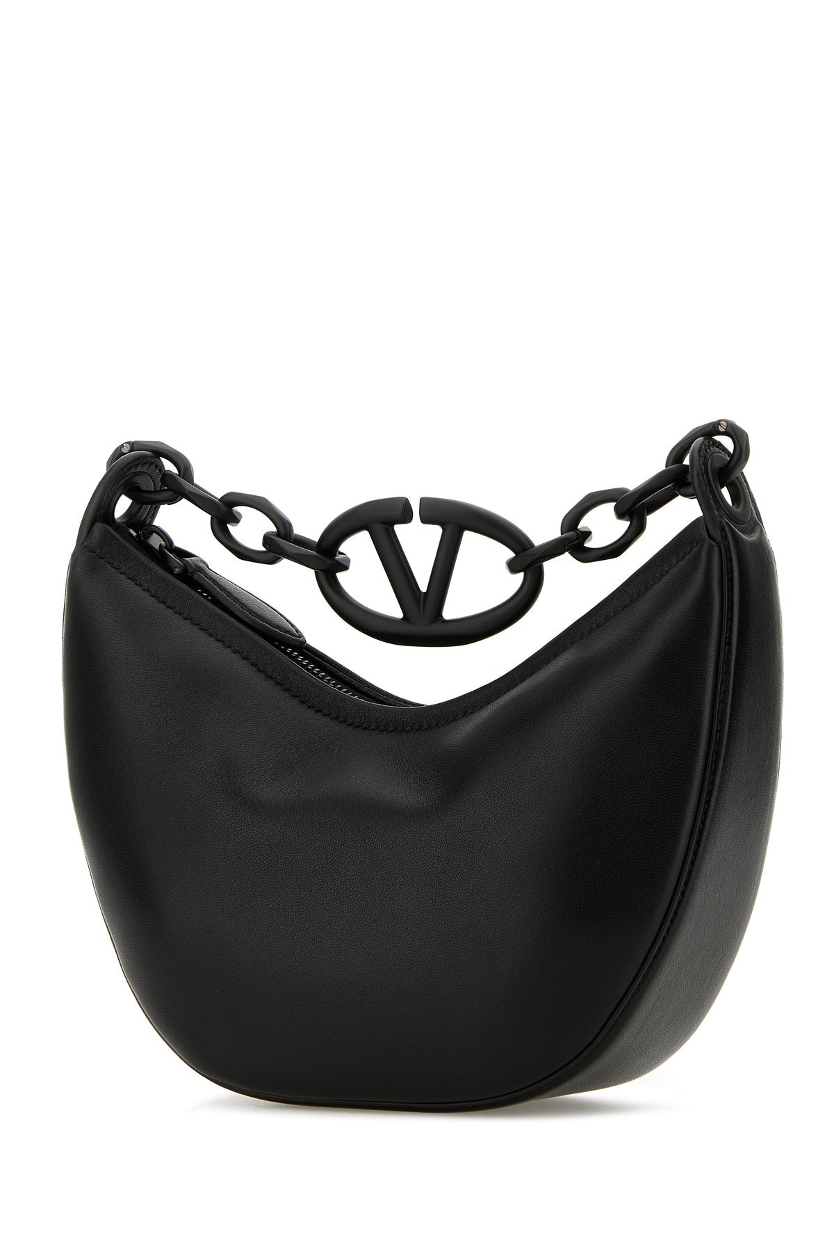 Black leather Hobo VLogo Moon handbag - 2