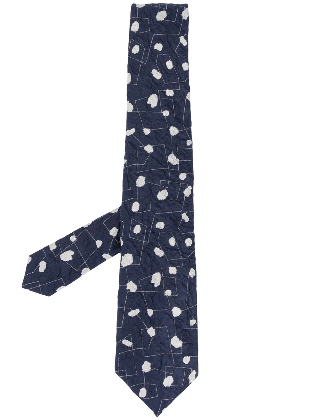 crinkled jacquard tie - 1