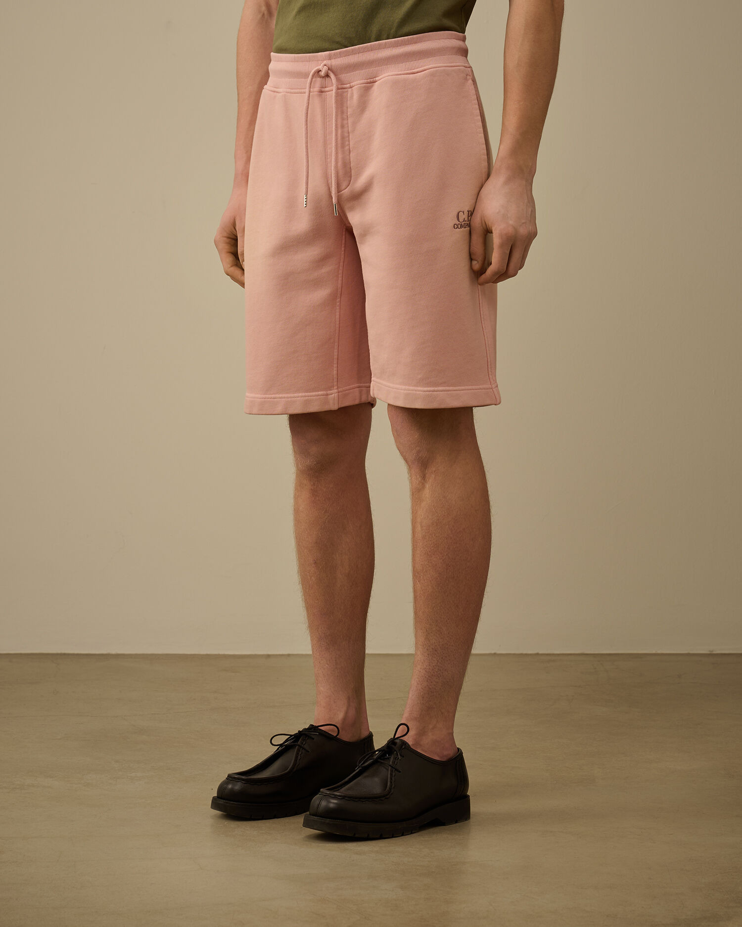 Cotton Diagonal Fleece Logo Shorts - 3