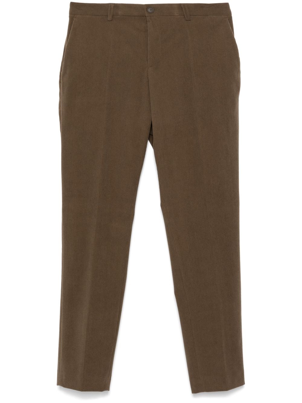 slim-cut corduroy trousers - 1
