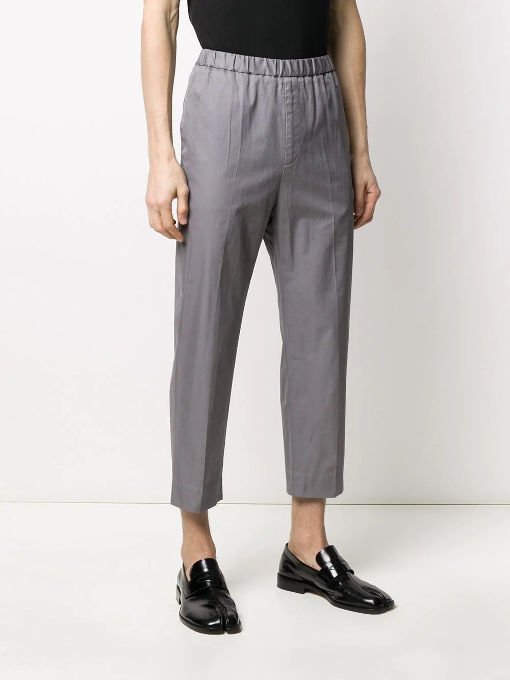 elasticated cropped trousers - 3