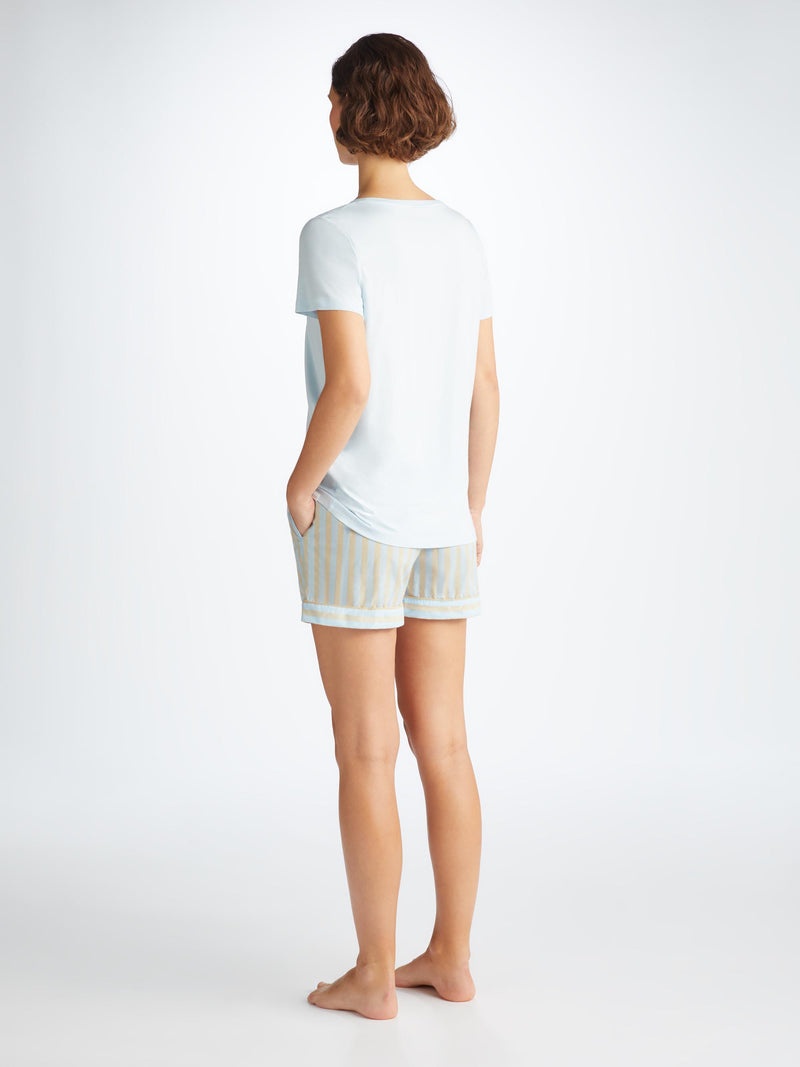 Women's Lounge Shorts Amalfi 20 Cotton Batiste Blue - 4