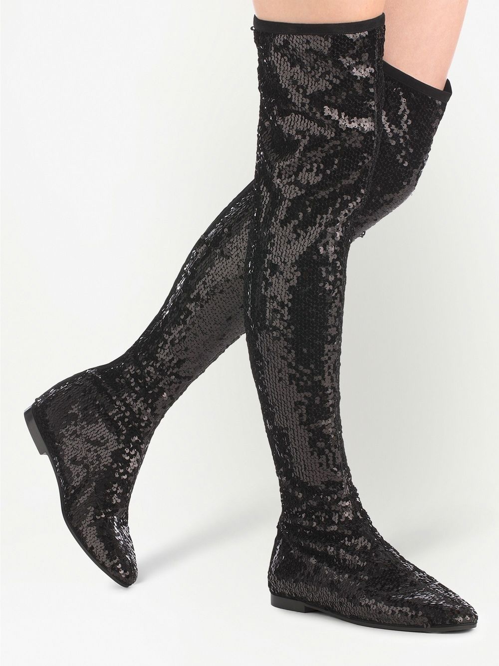 Candle sequin-embellished boots - 4