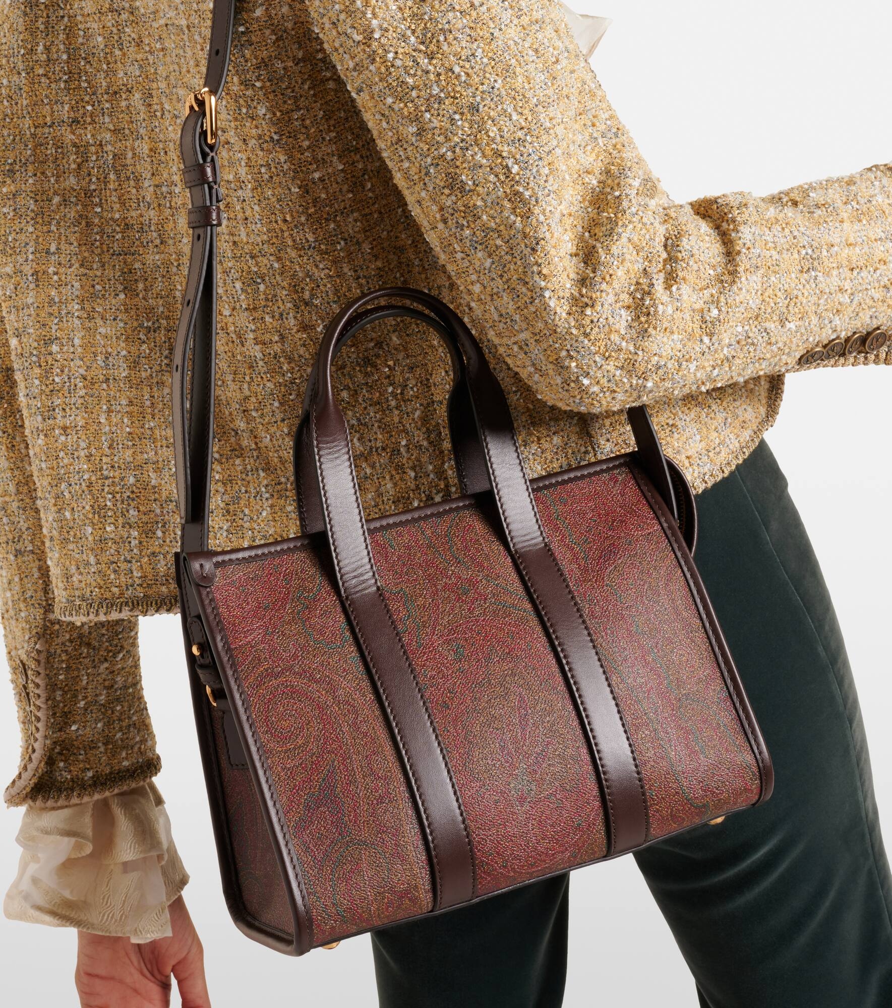 Bauletto Large paisley canvas tote bag - 2