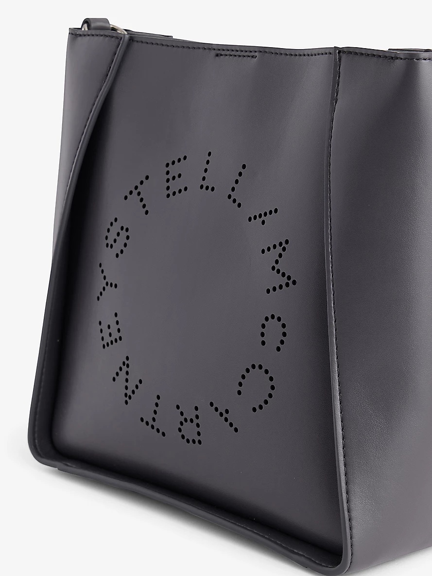 Circle-logo faux-leather cross-body tote bag - 2
