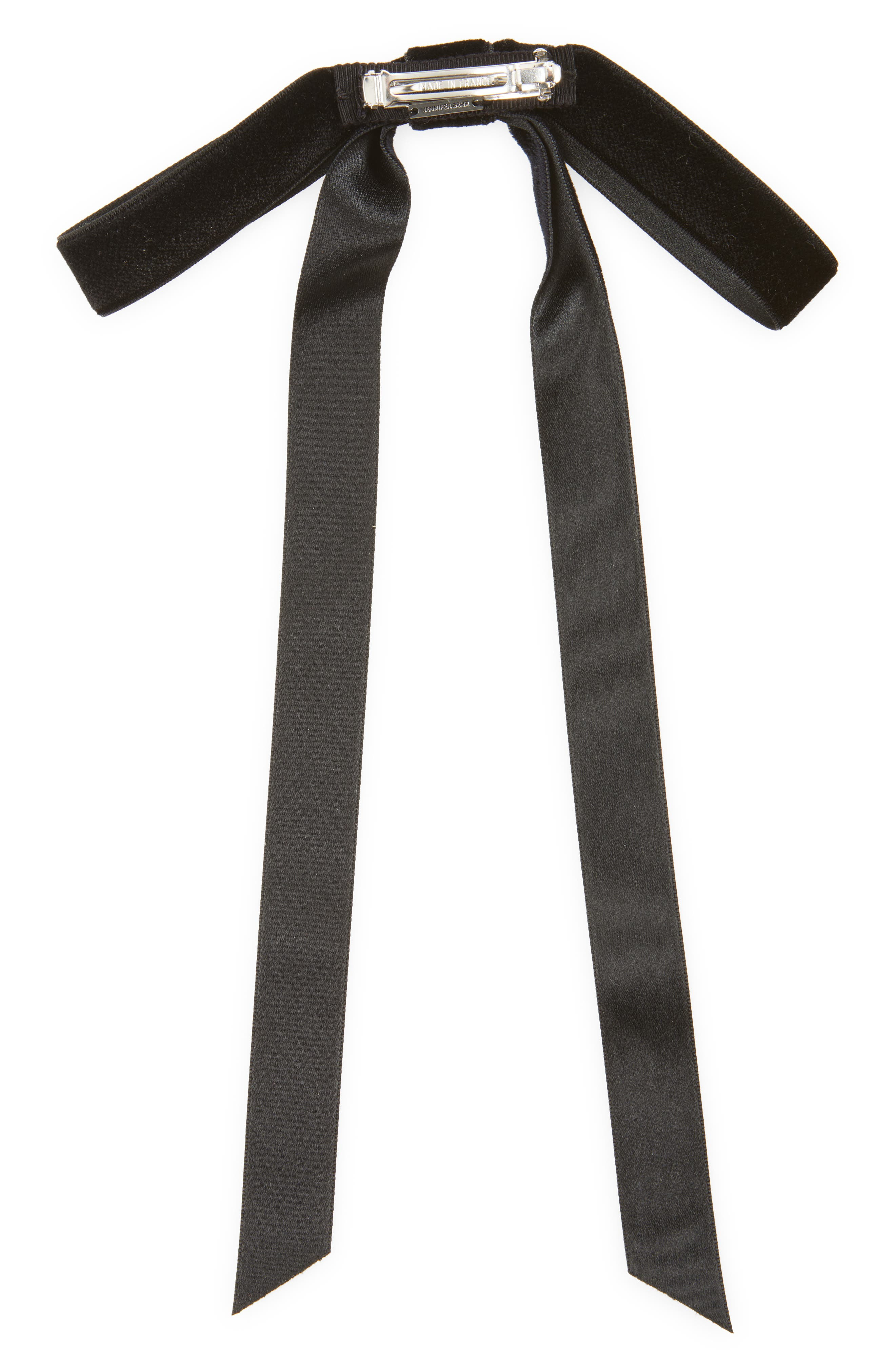 Jennifer Behr Aida Velvet Bow Barrette in Black at Nordstrom - 3