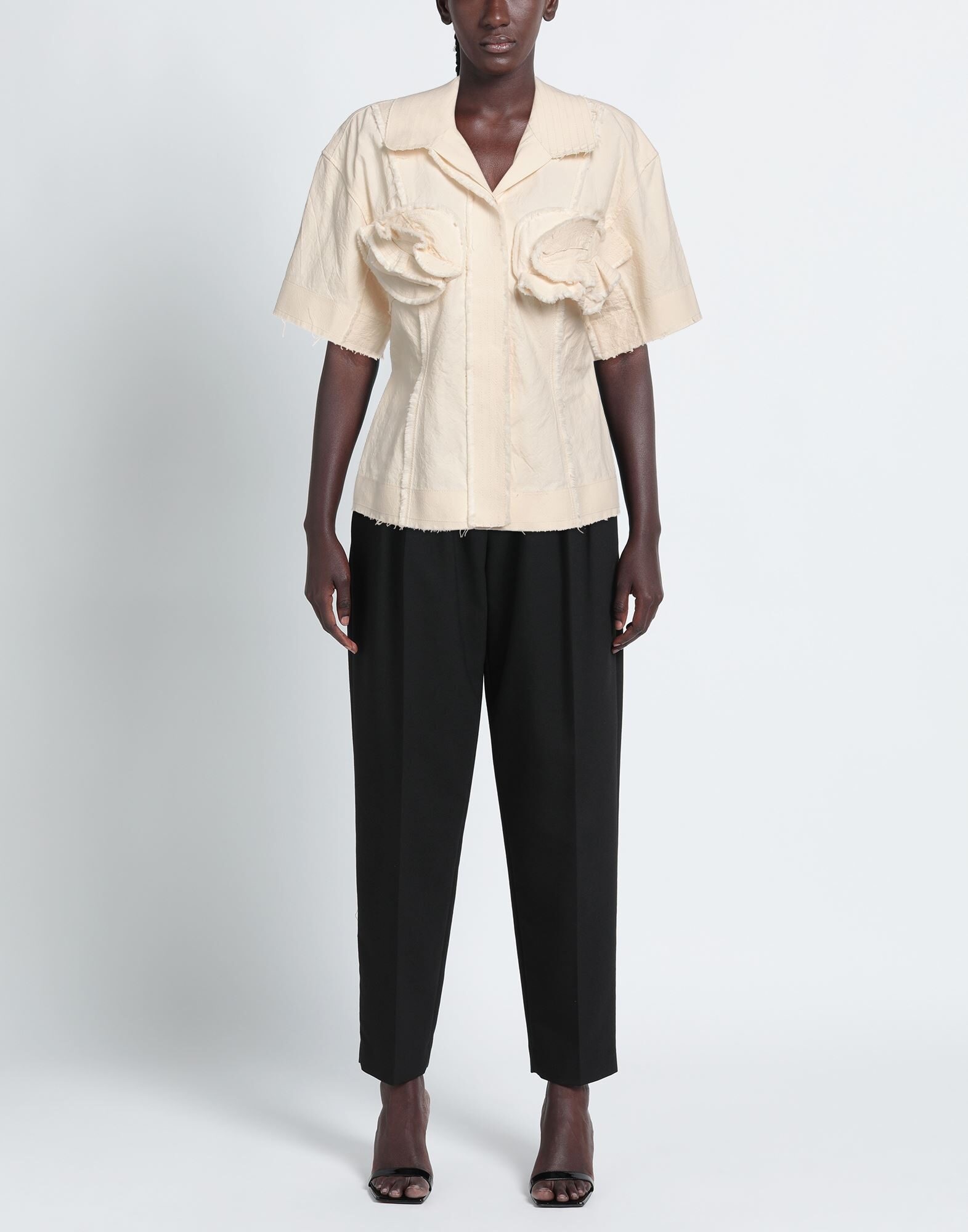 Ivory Women's Solid Color Shirts & Blouses - 2