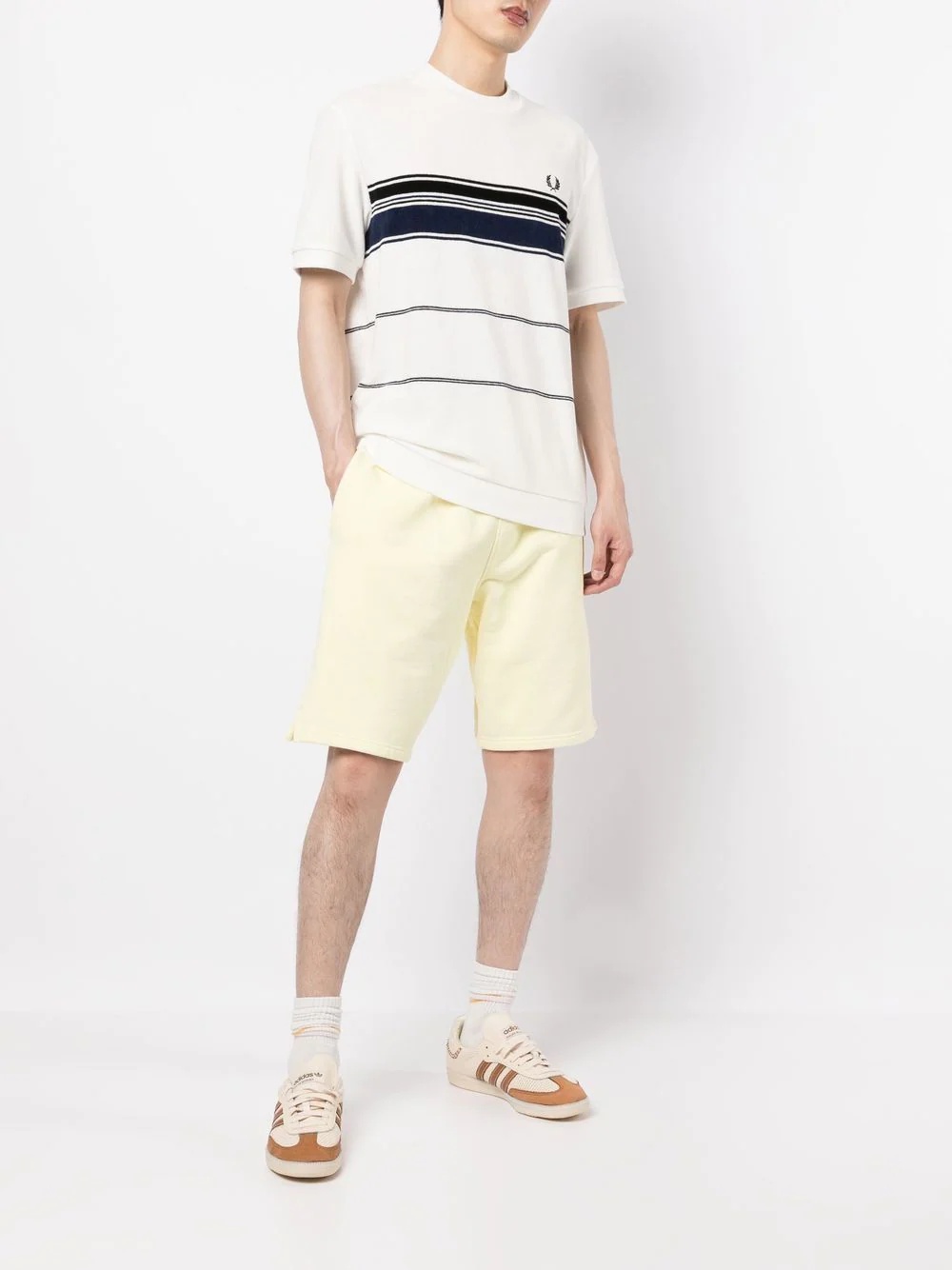 striped towelling T-shirt - 2