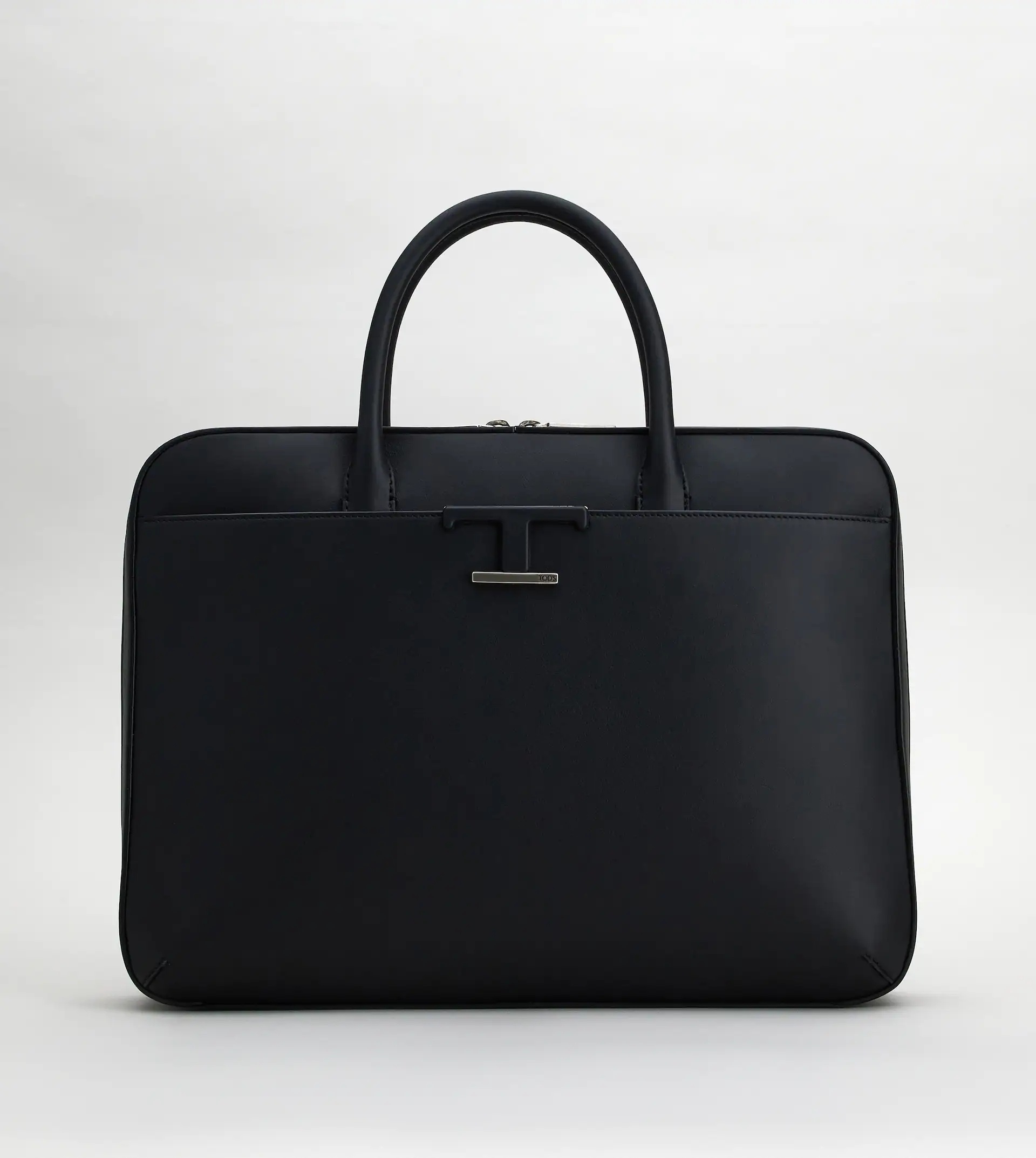 TIMELESS BRIEFCASE IN LEATHER MEDIUM - BLACK - 1