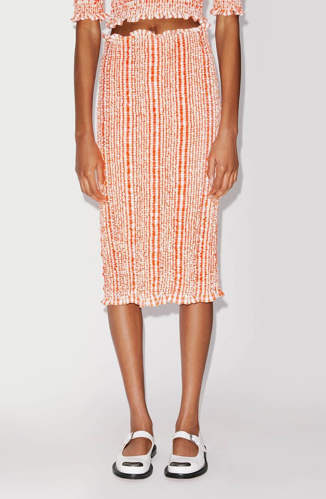 KENZO Smocked midi skirt | REVERSIBLE