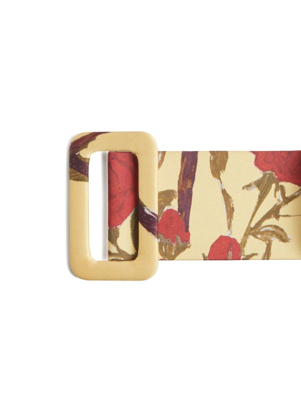 floral-print buckle belt - 3