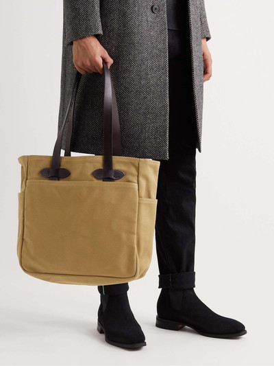 FILSON Leather Trimmed Cotton-Twill Tote outlook