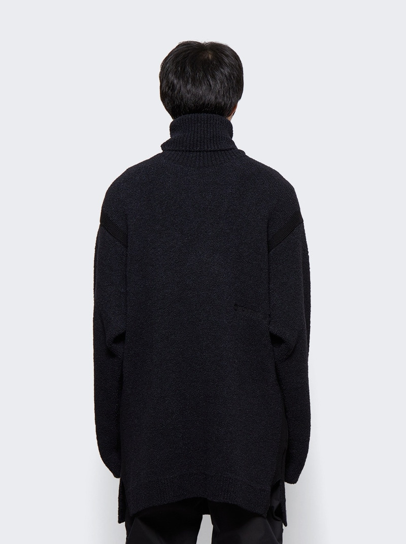 Micro Bouclé Knit Turtleneck Black BLACK 5