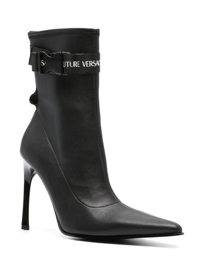 VERSACE JEANS COUTURE 105mm branded-strap ankle boots outlook