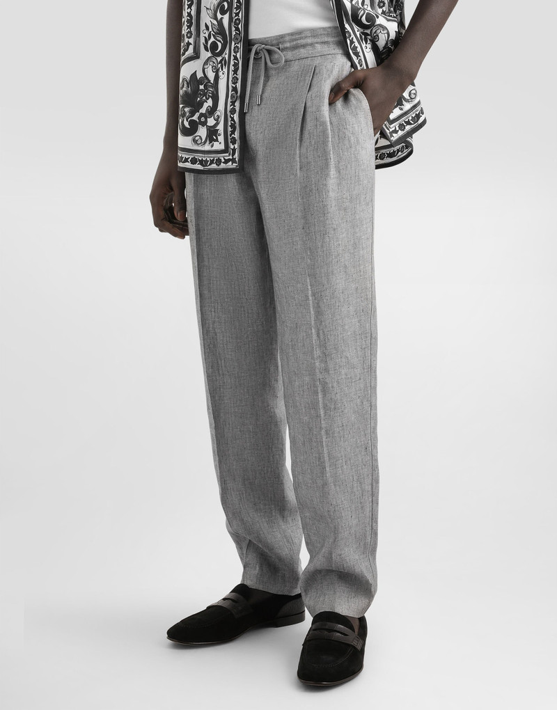Dolce & Gabbana Washed linen canvas trousers outlook