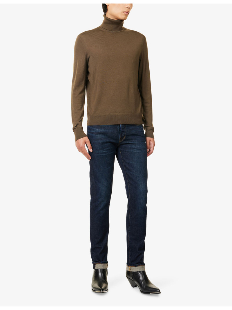 TOM FORD Roll Neck Slim-Fit Wool Top outlook