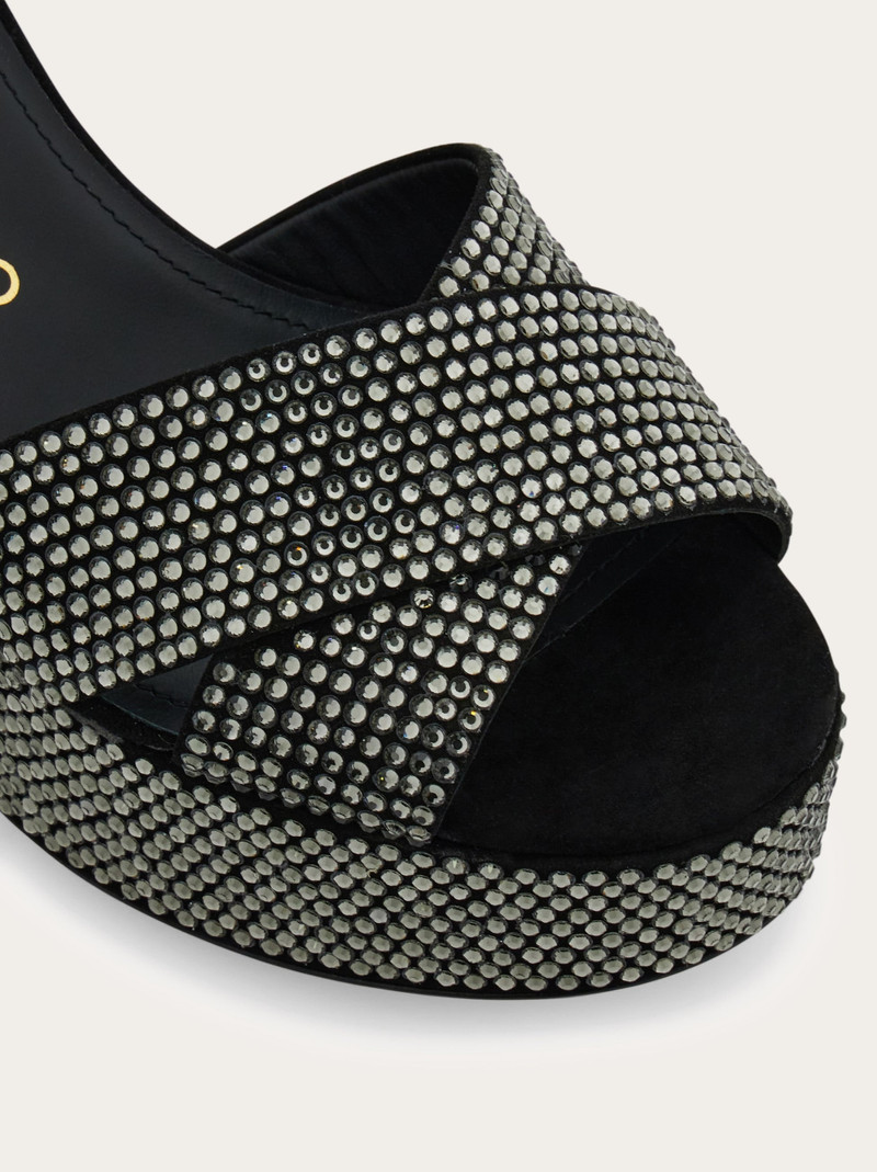Crystal-embellished platform sandal 6