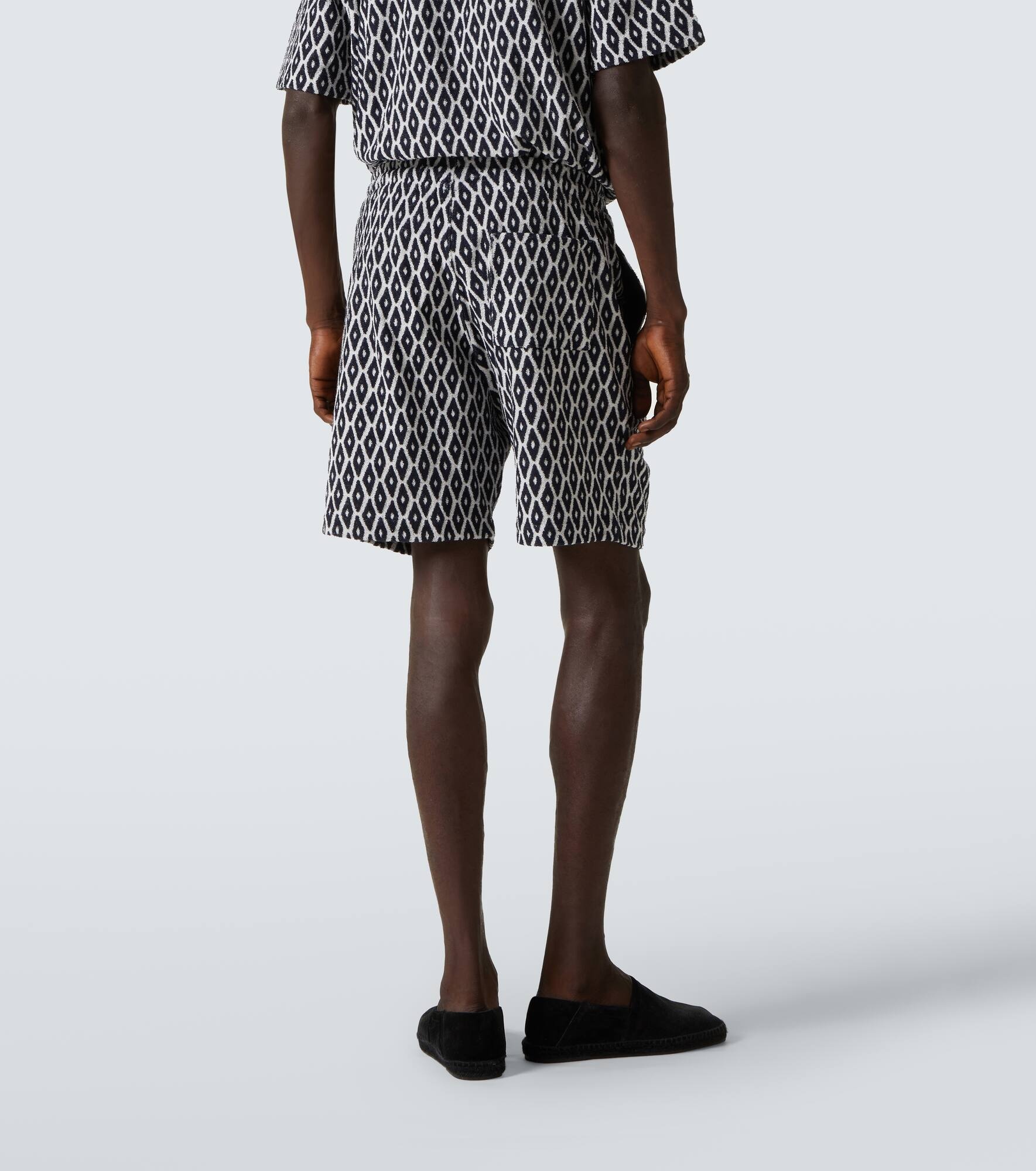 Printed cotton-blend terry shorts - 4