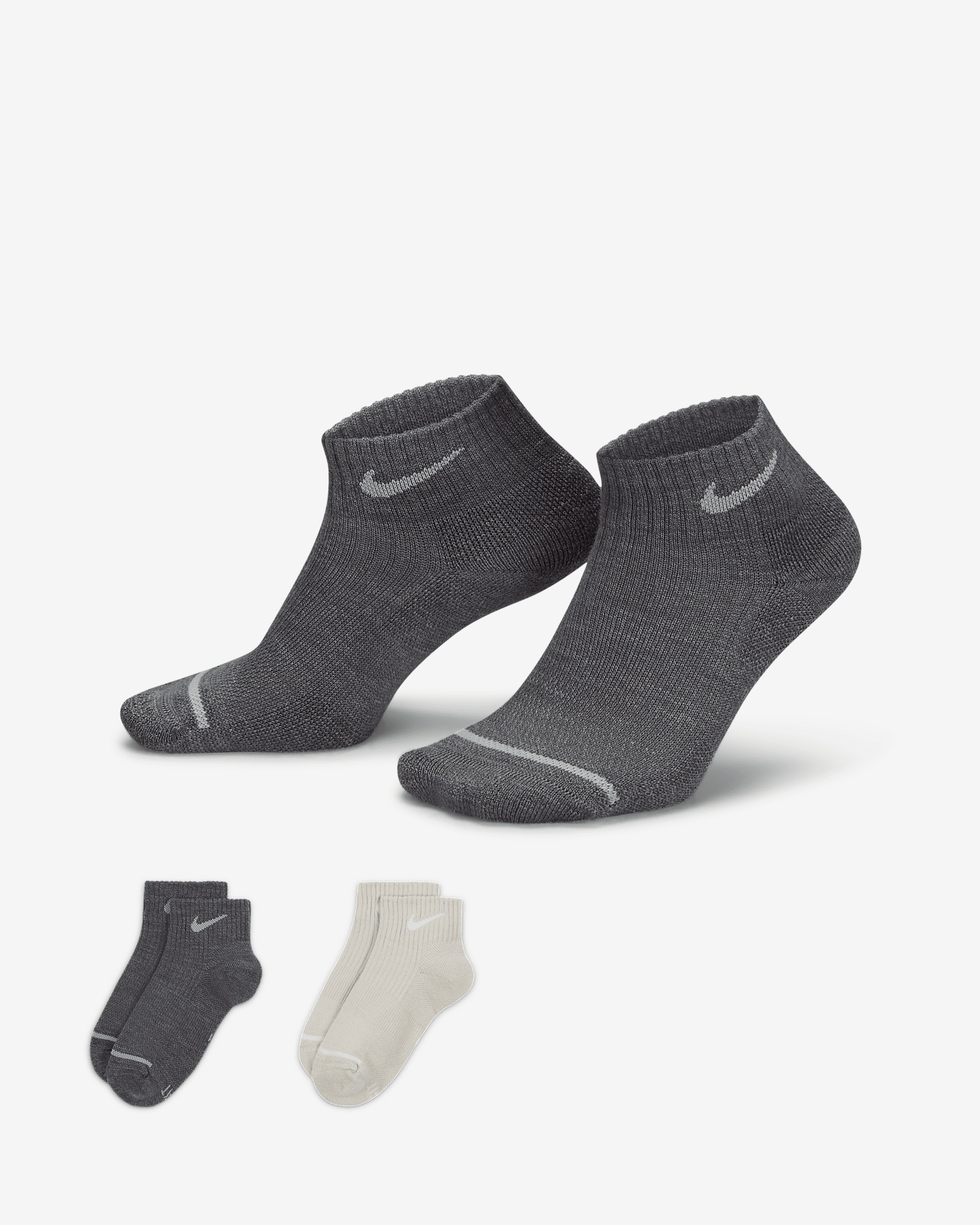 Nike Everyday Wool Cushioned Ankle Socks (2 Pairs) - 1