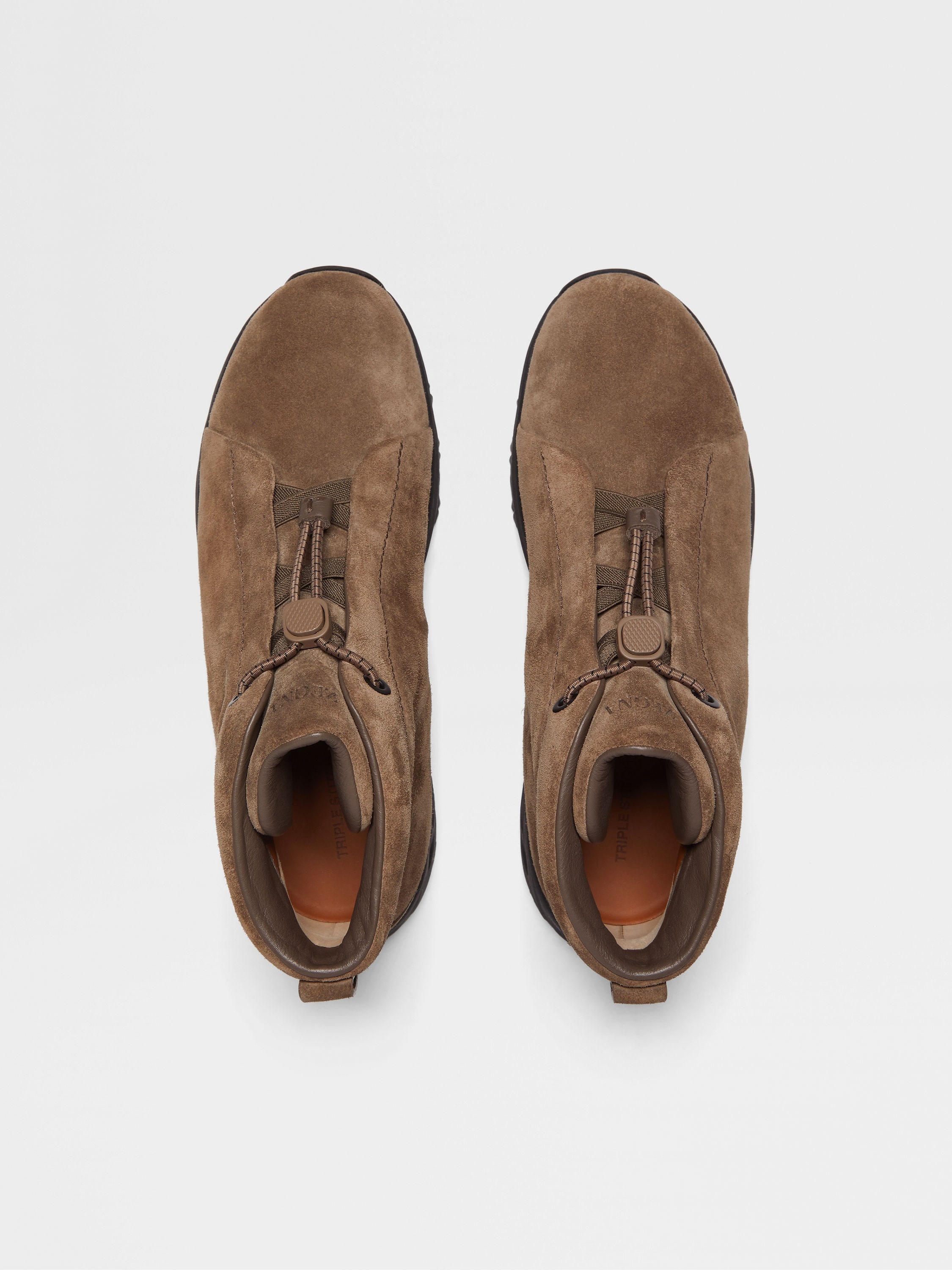 BROWN SUEDE TRIPLE STITCH™ VETTA SNEAKERS - 6