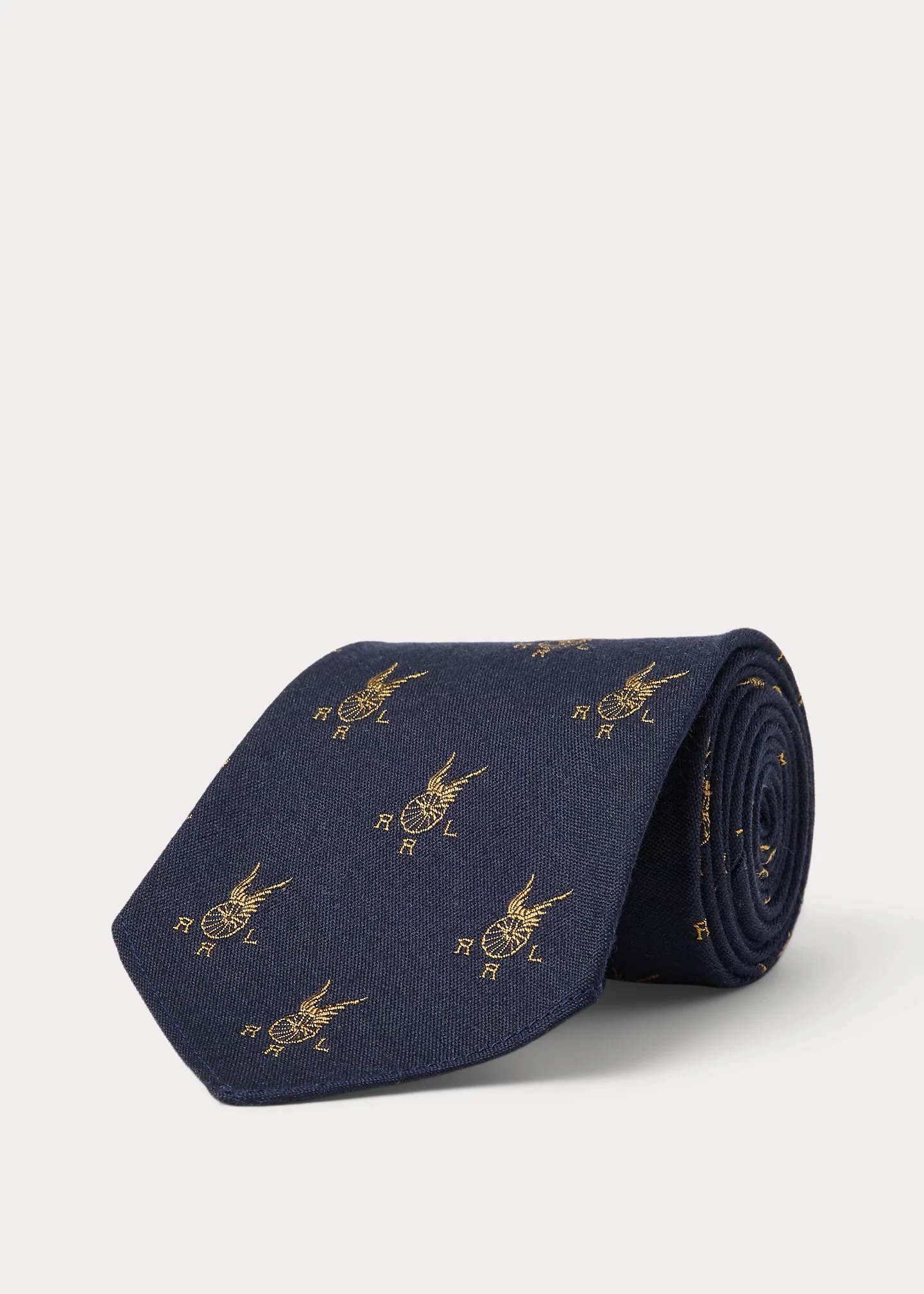 Handmade Logo-Motif Wool-Silk Tie - 2