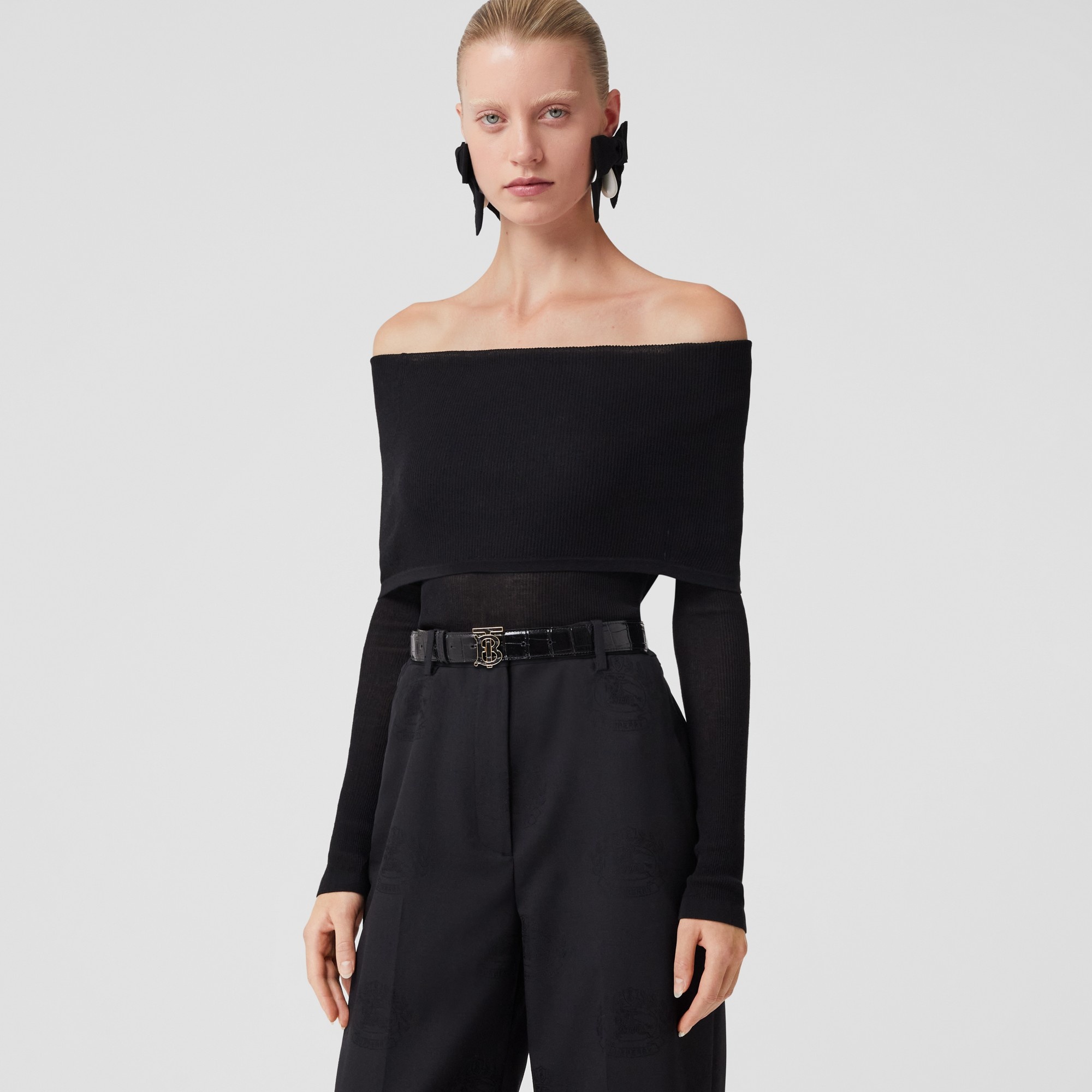 Rib Knit Technical Cotton Top - 4