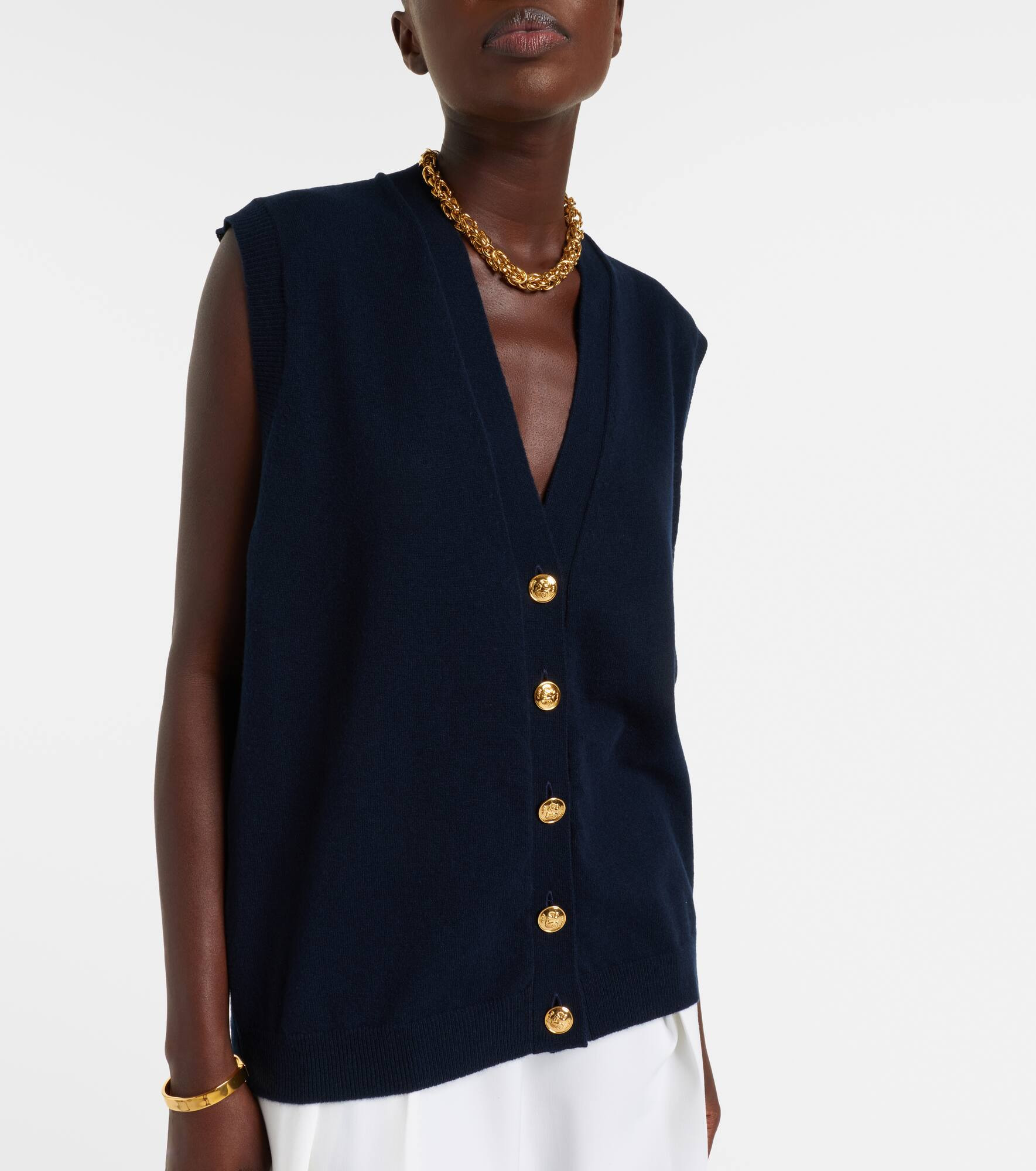 Highland wool and cashmere vest - 6