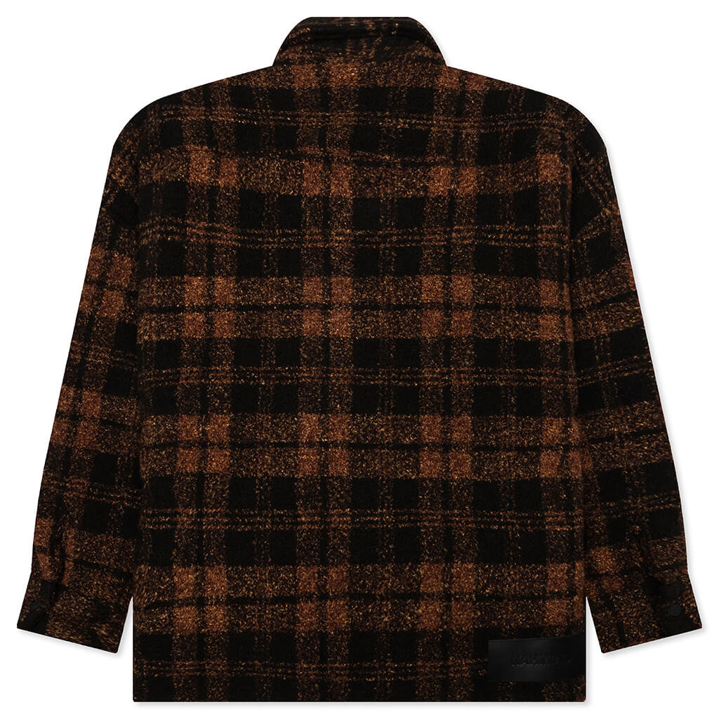 PLAID PADDED SHIRT - SAFFRON - 2