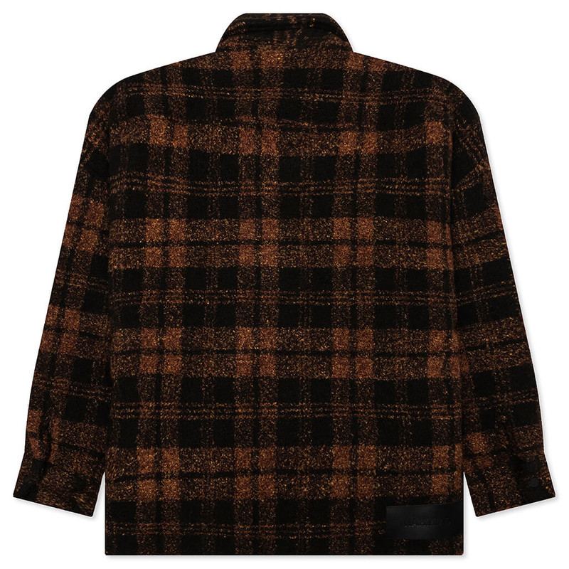 NAHMIAS PLAID PADDED SHIRT - SAFFRON outlook