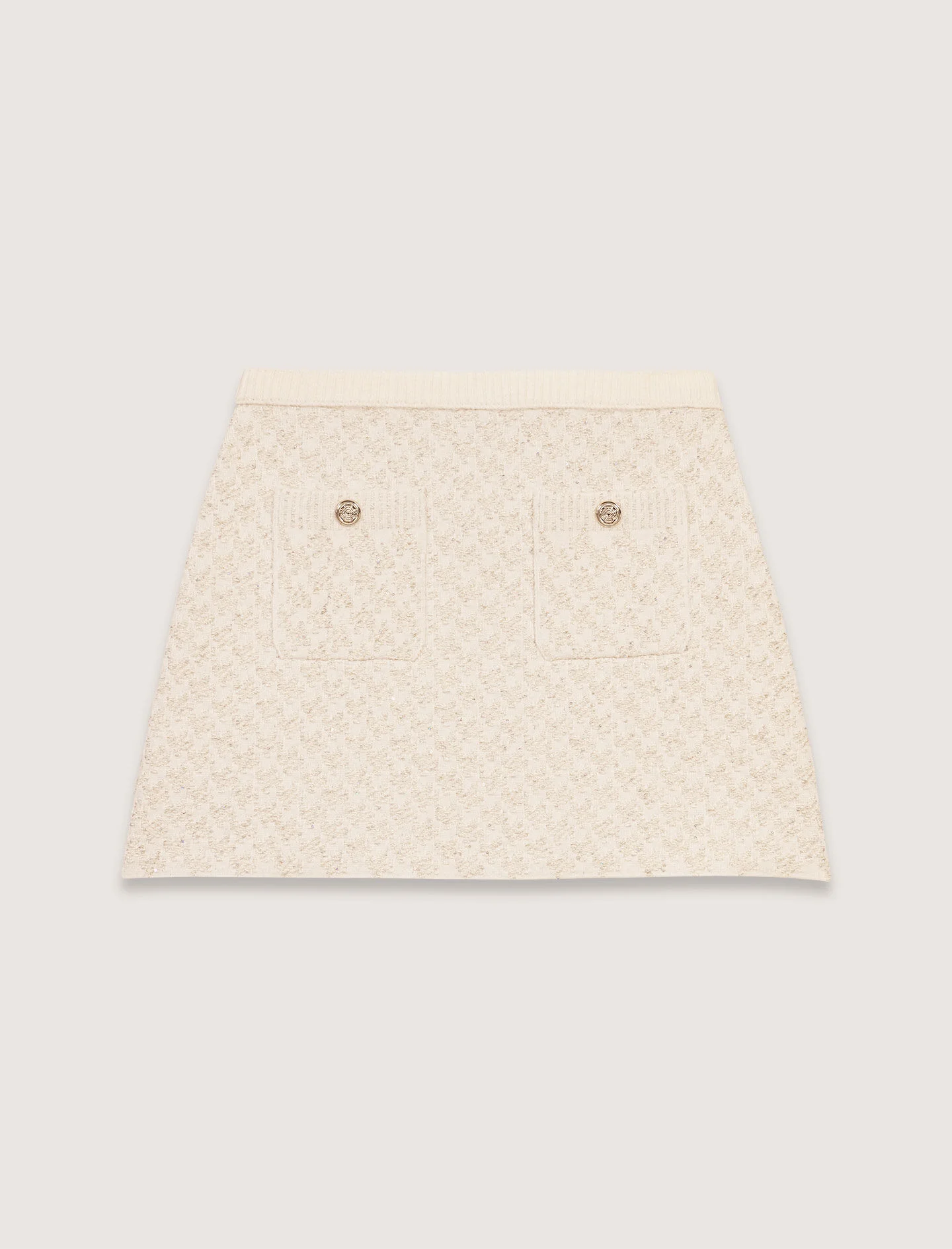 Tweed-effect knitted skirt - 1