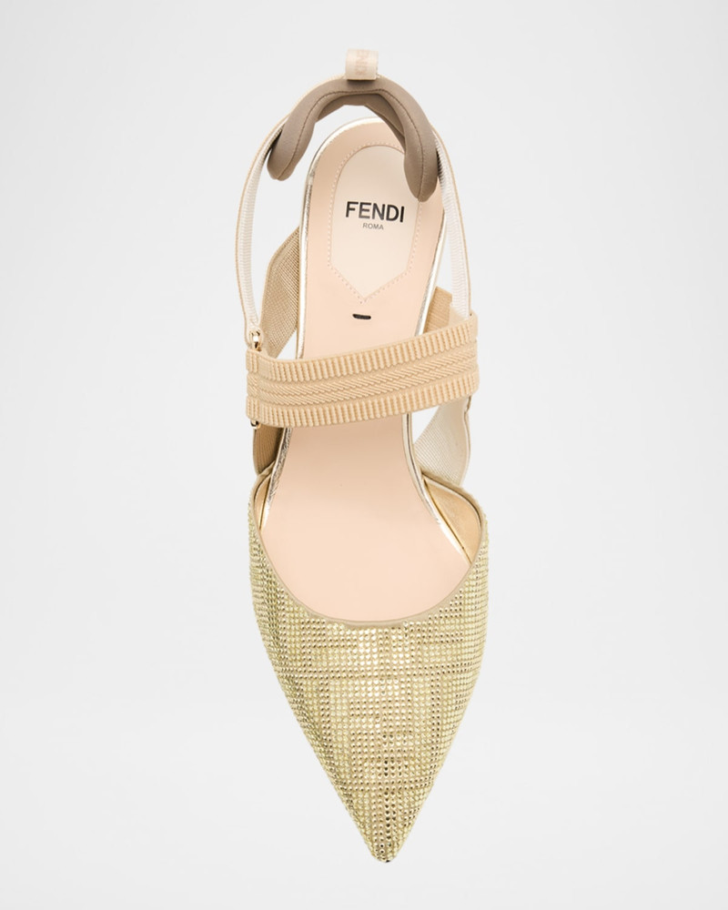 55mm Colibri FF Embellished Satin Slingback Pumps 7