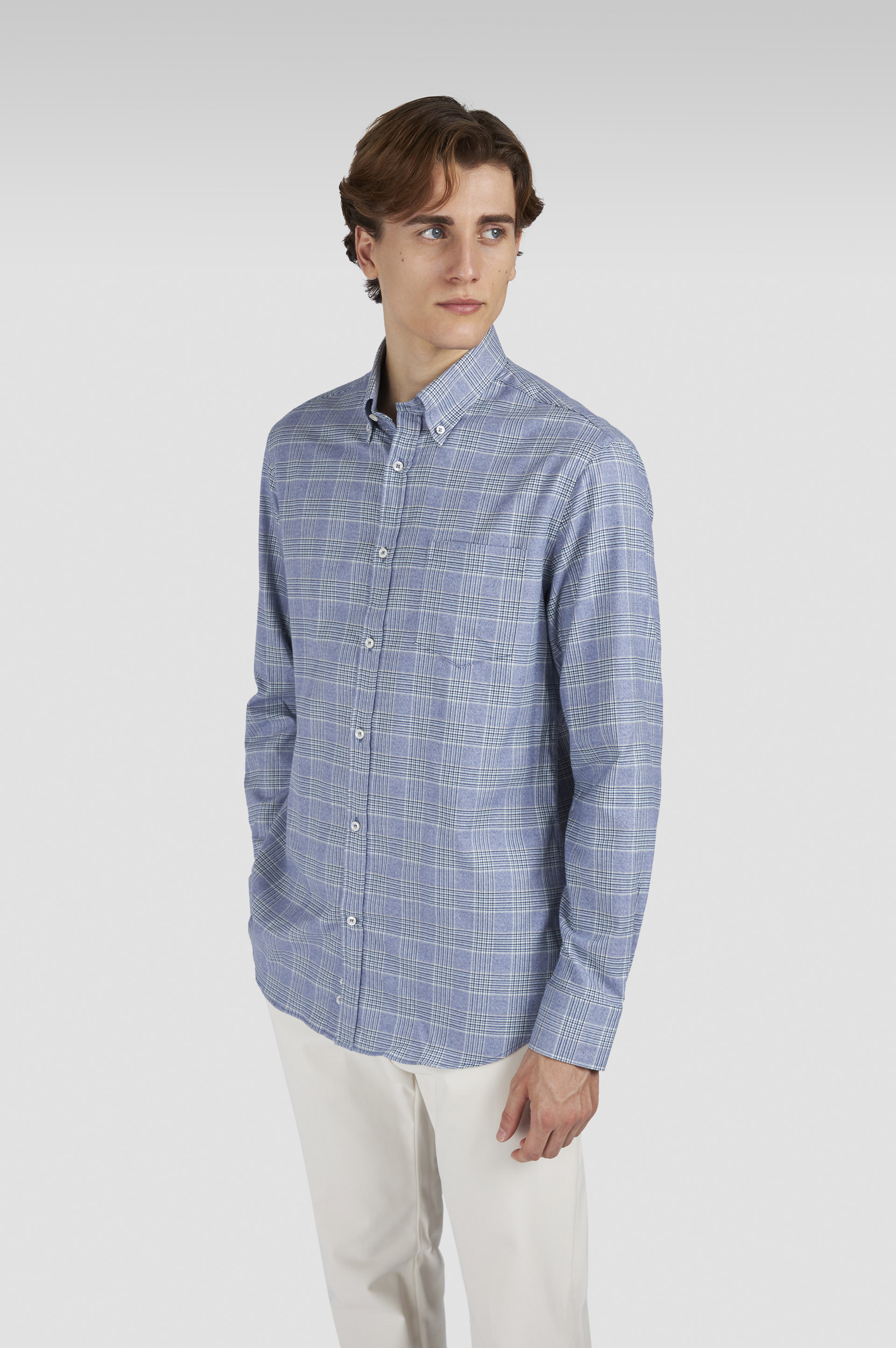 X-SOFT COTTON SHIRT WITH CHECKERED PATTERN - 6