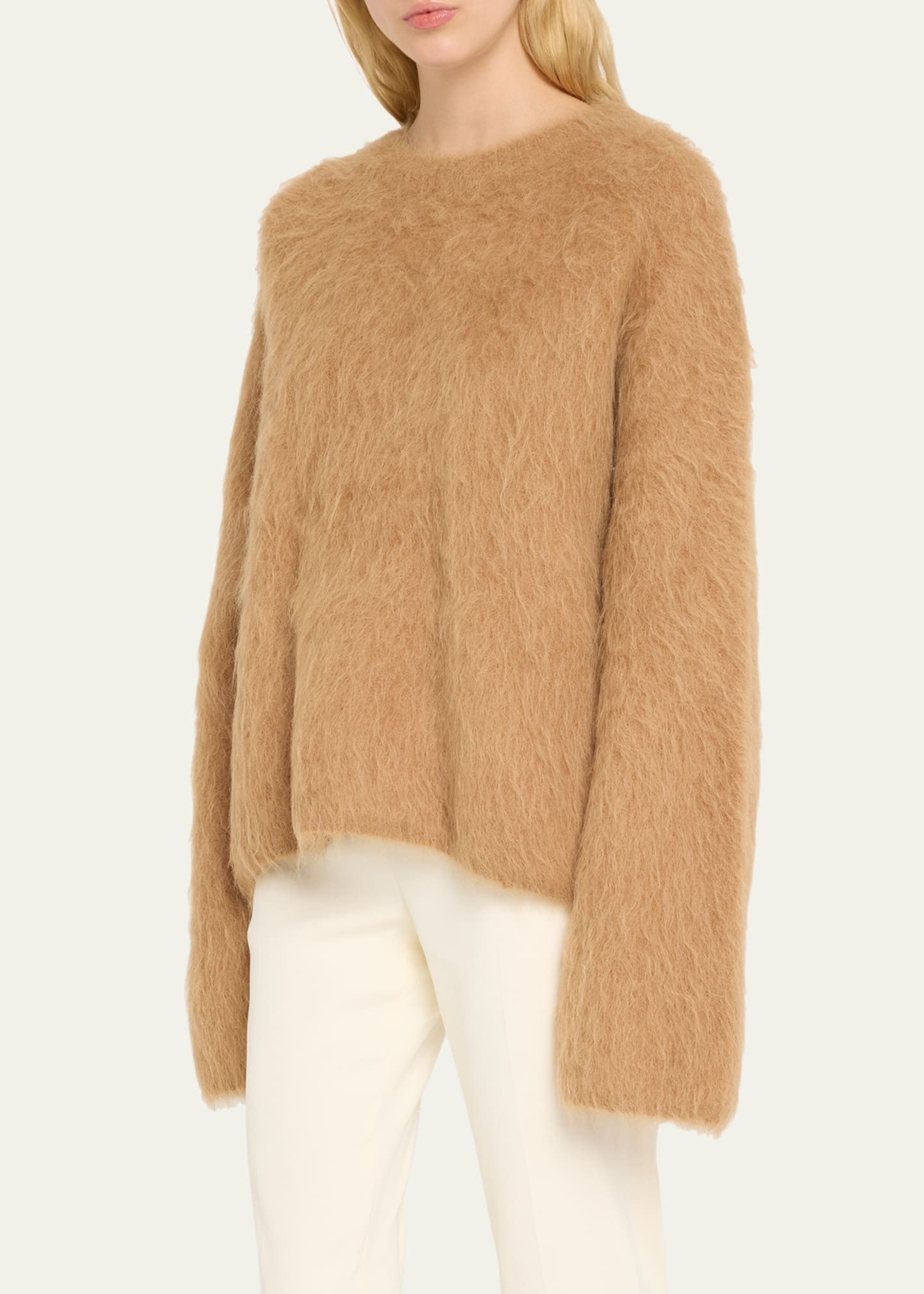 Boxy Alpaca Knit Sweater - 4